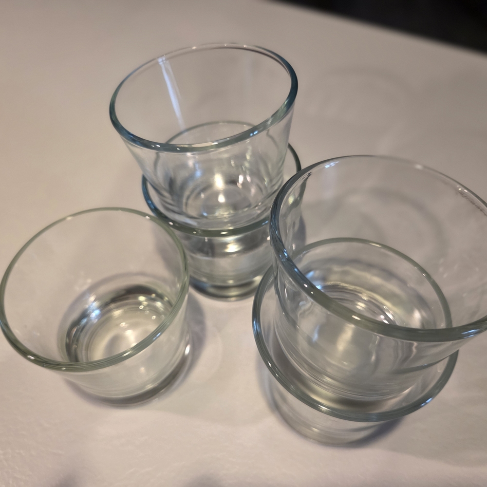 Clear Heavy Glass  Votive Holders: Candles or Crafts